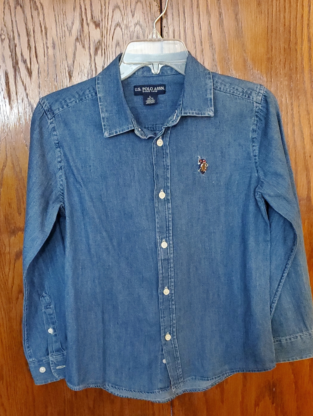 U.S. Polo Assn. Boy's Denim Button-Down Shirt - Blue